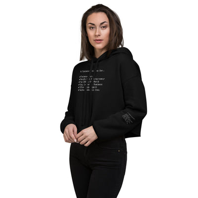 My Business Titles Crop Hoodie - Fearless Confidence Coufeax™