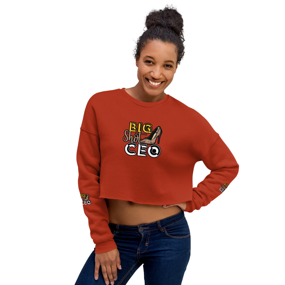 Bada$$ Boss Lady Crop Sweatshirt - Fearless Confidence Coufeax™