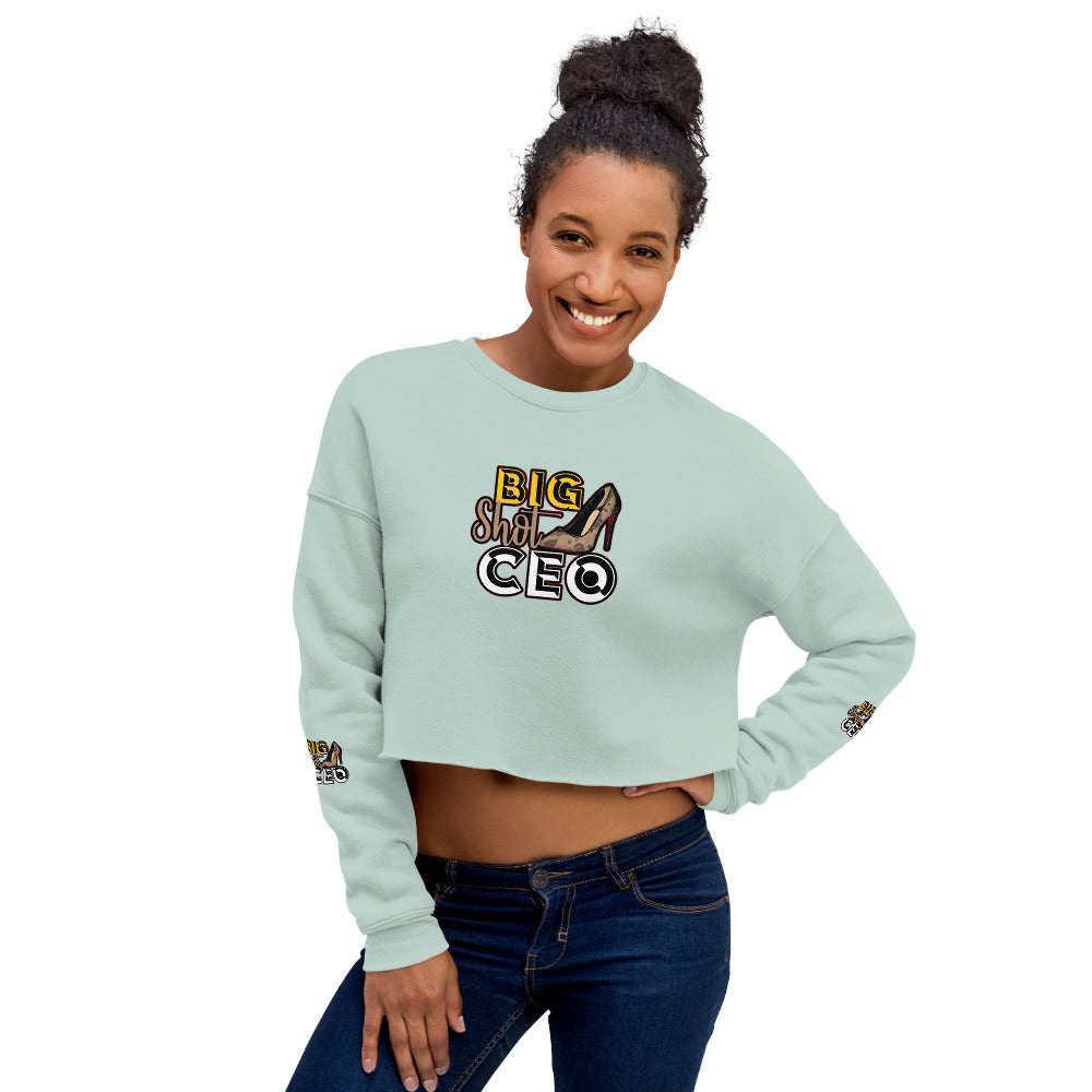 Bada$$ Boss Lady Crop Sweatshirt - Fearless Confidence Coufeax™