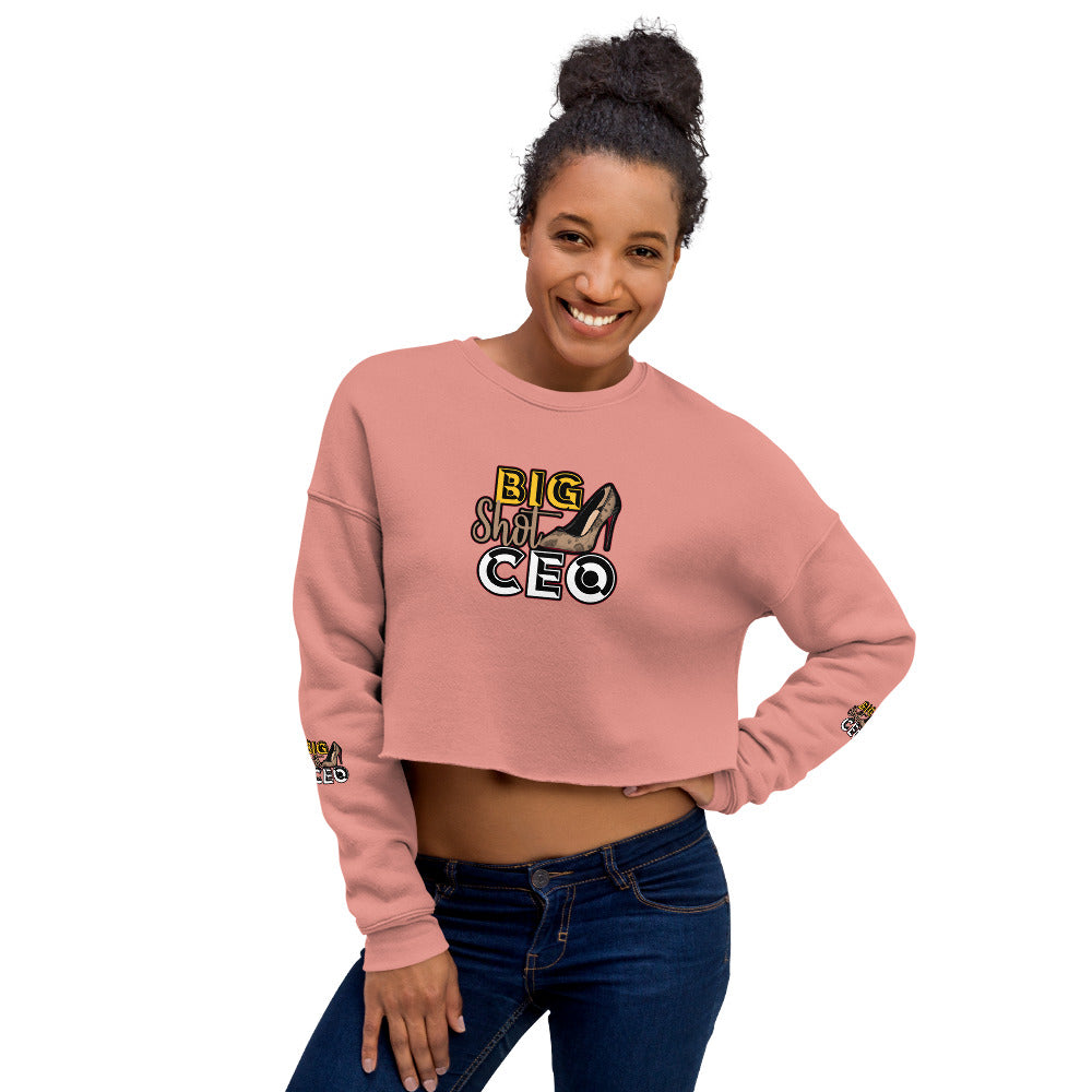 Bada$$ Boss Lady Crop Sweatshirt - Fearless Confidence Coufeax™