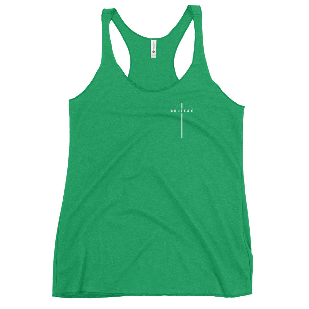 COUFEAX MINIMALIST POCKET CROSS Women's Racerback Tank - Fearless Confidence Coufeax™