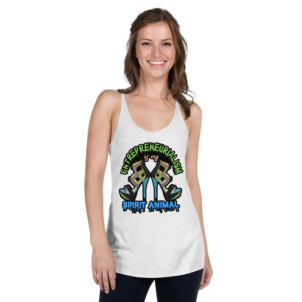 ENTREPRENEURIALISMIS MY SPIRIT ANIMAL Women's Racerback Tank - Fearless Confidence Coufeax™