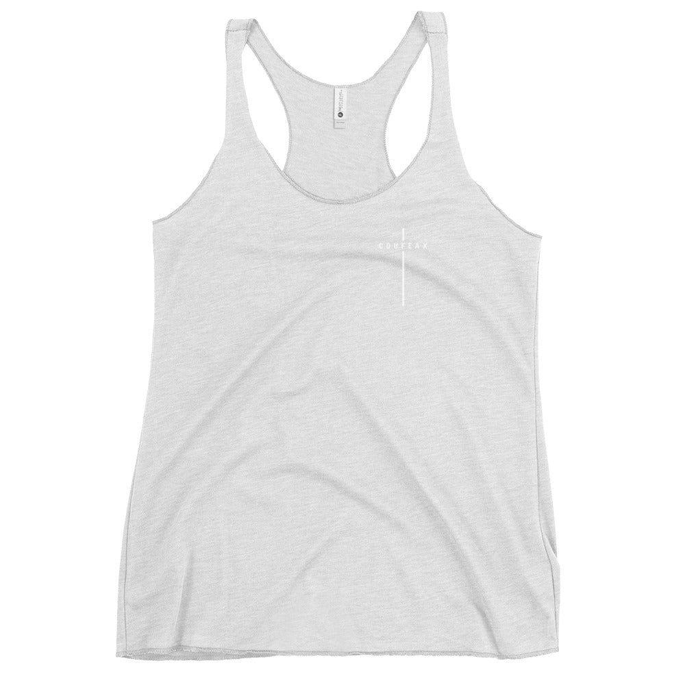 COUFEAX MINIMALIST POCKET CROSS Women's Racerback Tank - Fearless Confidence Coufeax™