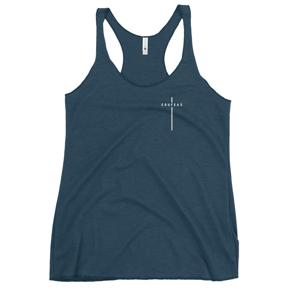 COUFEAX MINIMALIST POCKET CROSS Women's Racerback Tank - Fearless Confidence Coufeax™