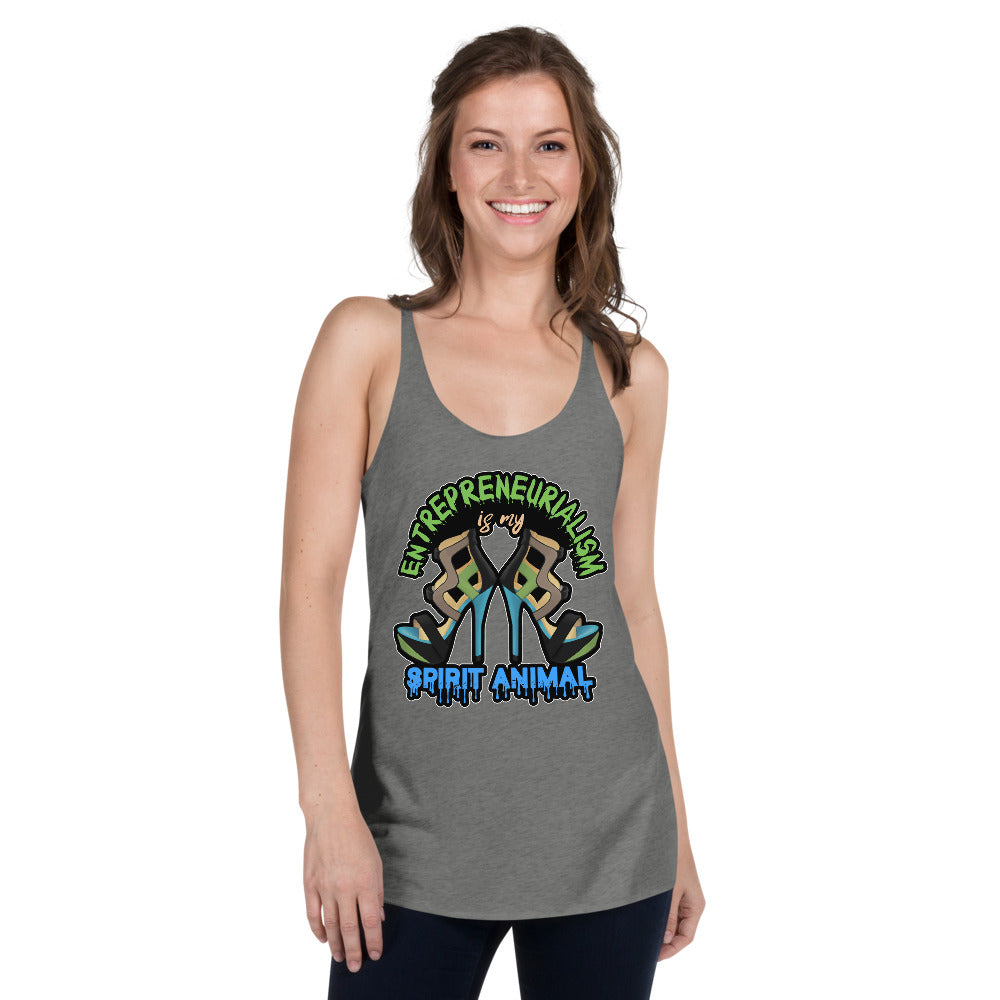 ENTREPRENEURIALISMIS MY SPIRIT ANIMAL Women's Racerback Tank - Fearless Confidence Coufeax™