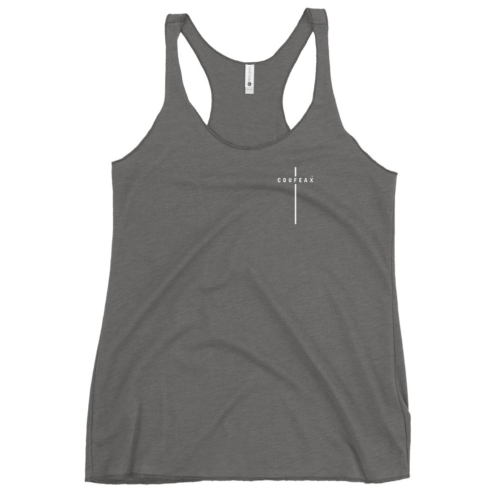 COUFEAX MINIMALIST POCKET CROSS Women's Racerback Tank - Fearless Confidence Coufeax™