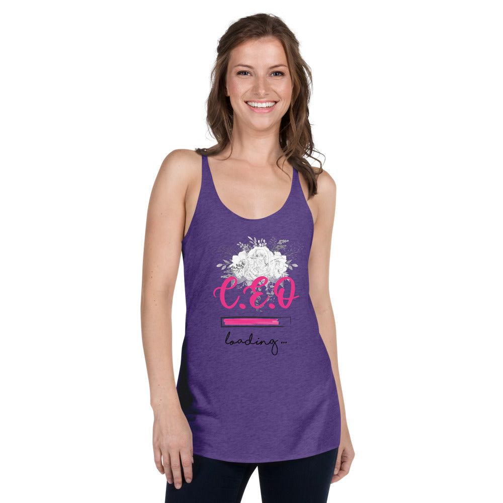 CEO LOADING Women's Racerback Tank - Fearless Confidence Coufeax™