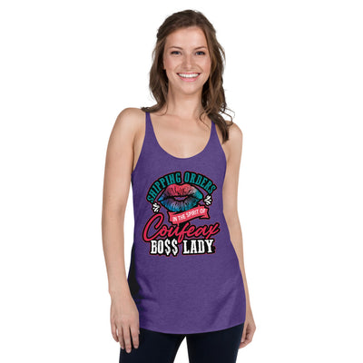 SHIPPING orders in the spirit of Coufeax Boss Lady Women's Racerback Tank - Fearless Confidence Coufeax™