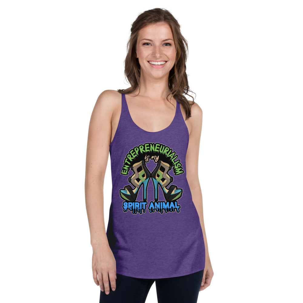 ENTREPRENEURIALISMIS MY SPIRIT ANIMAL Women's Racerback Tank - Fearless Confidence Coufeax™