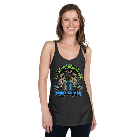 ENTREPRENEURIALISMIS MY SPIRIT ANIMAL Women's Racerback Tank - Fearless Confidence Coufeax™