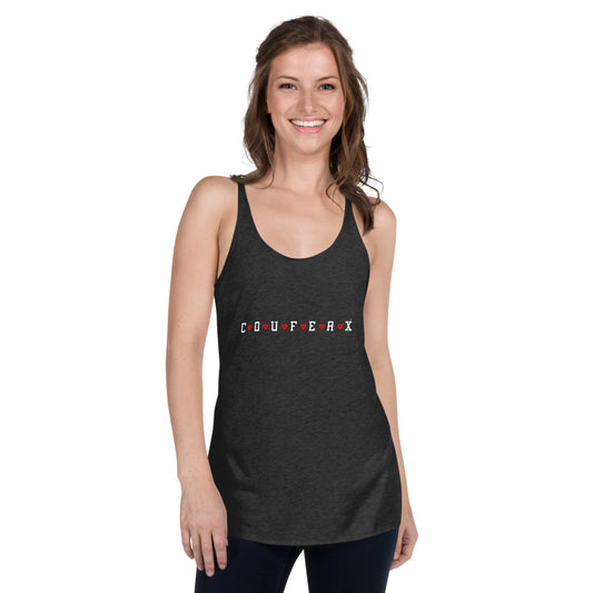 COUFEAX HEARTS Women's Racerback Tank - Fearless Confidence Coufeax™