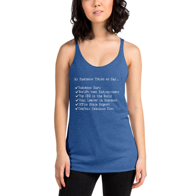 My Business Titles Women's Racerback Tank - Fearless Confidence Coufeax™