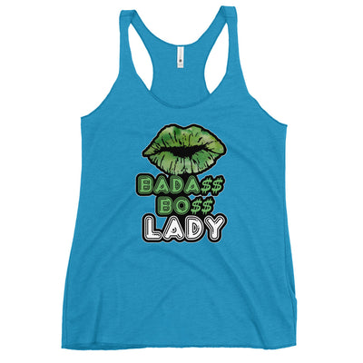 BADA$$ BOSS LADY Women's Racerback Tank - Fearless Confidence Coufeax™