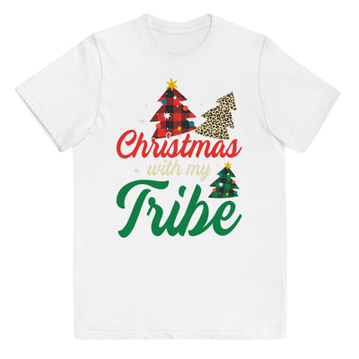Christmas With My Tribe Youth jersey t-shirt - Fearless Confidence Coufeax™